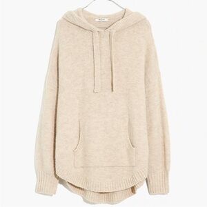 Madewell tan sweater. Size large. Good used condition. Hooded and has pockets.